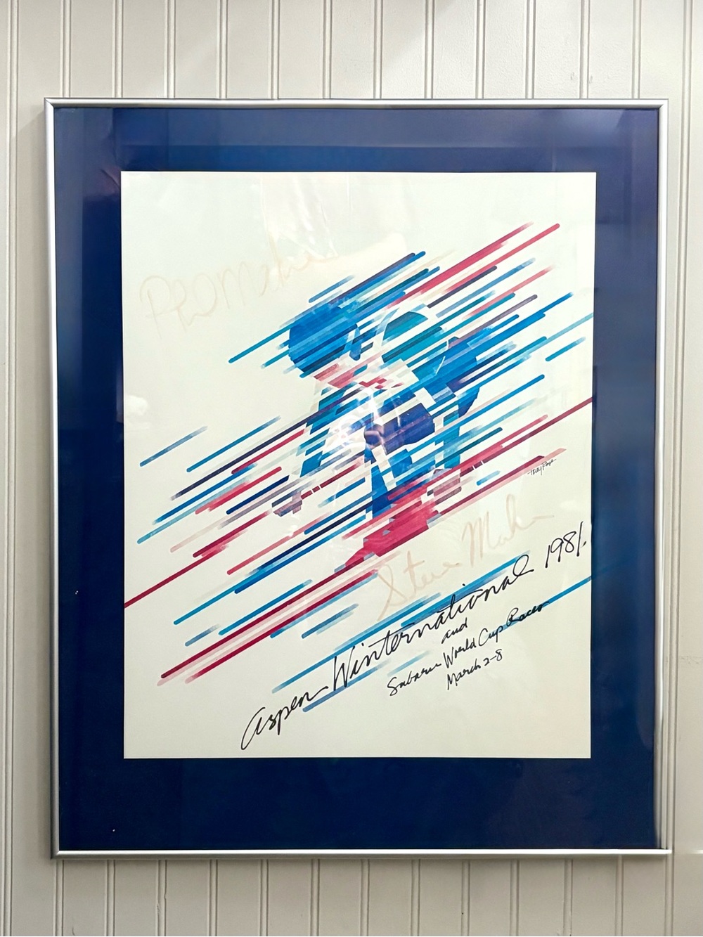Vintage Terry Rose 1981 Aspen Winternational Print Signed by Phil & Steve Mahre